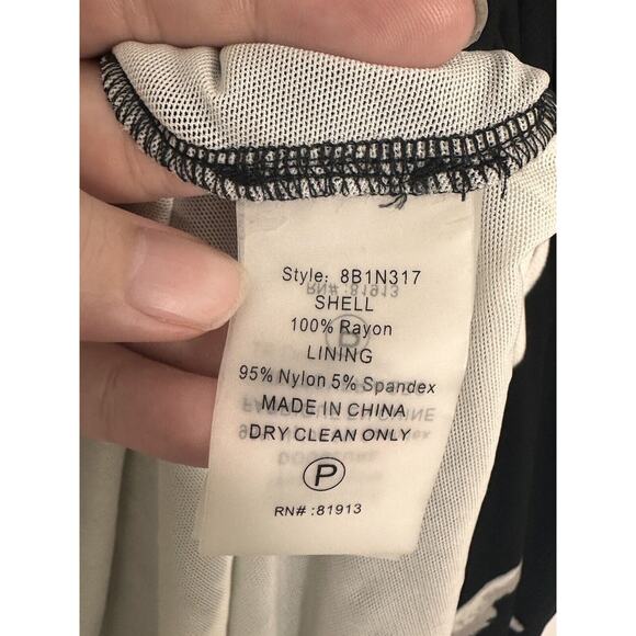 Tracy Reese Women Black Marble Sleeveless Faux Wrap Casual Dress Sz XS - Picture 5 of 7